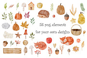 Autumn waterolor collection, a Graphic by Kattypainting (Thumbnail 6 of 6)