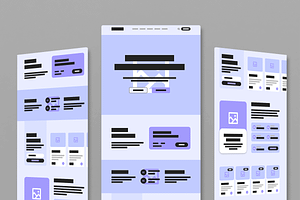 Landing Page Wireframe Template, a Landing Page Template by MightyDesign