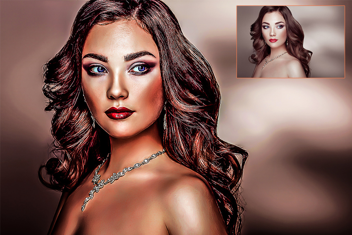 Colorful Oil Painting Photoshop Acti, an Action Add-On by designvillage (Photo 3 of 14)