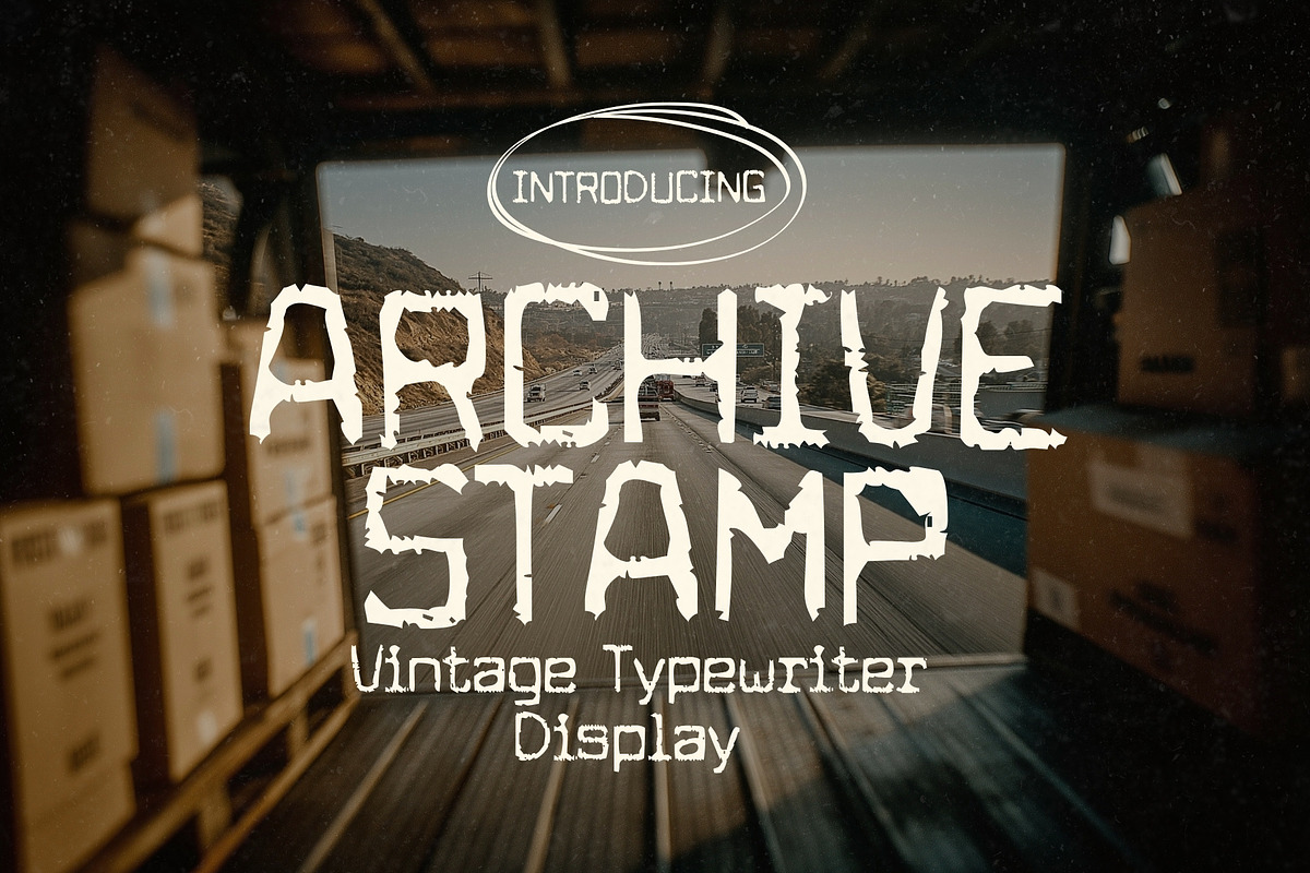 Archive Stamp - Vintage Typewriter, a Sans Serif Font by HipFonts (Photo 1 of 7)