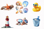 Whimsical Summer Clipart, an Illustration by DreamArtGraphic (Thumbnail 8 of 8)
