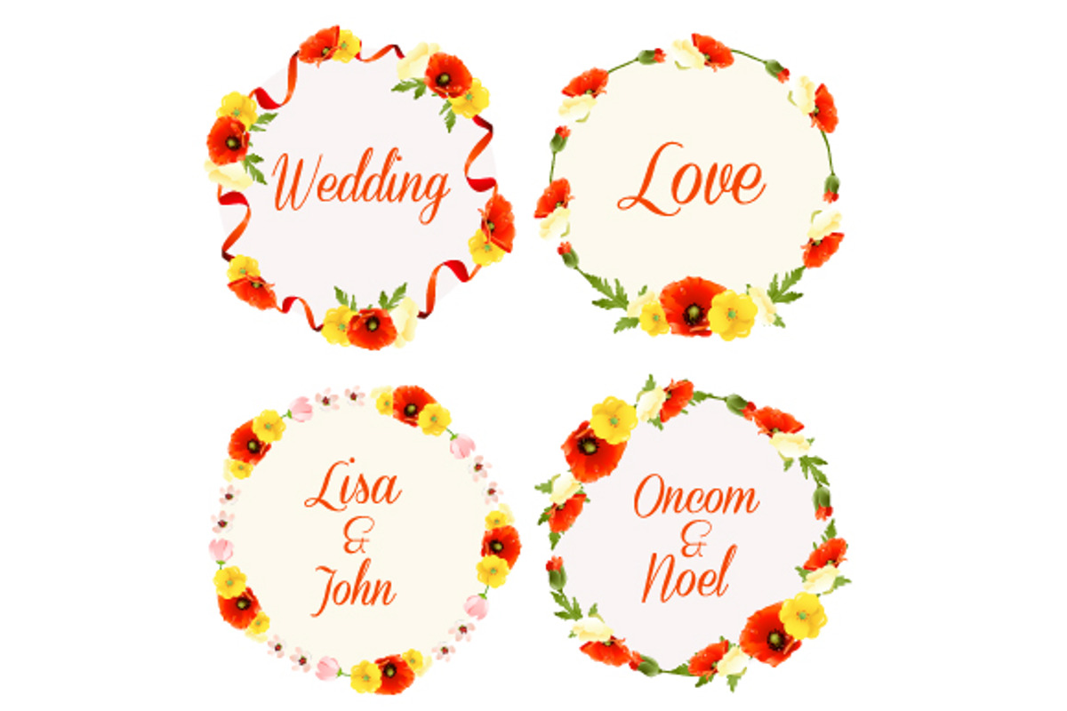 33 Flower Wreath Vector Collection, a Graphic by Propylparaben (Photo 4 of 14)