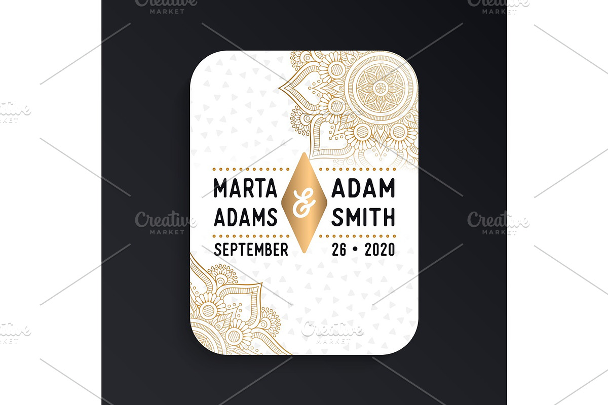 Luxury wedding card invitation, an Invitation Template by Tori Shen