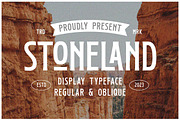 Stoneland- Display Font, a Sans Serif Font by Letterhend Studio (Thumbnail 1 of 8)