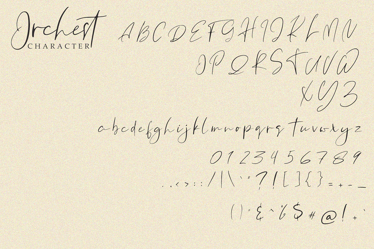 Orchest Luxury Calligraphy Font, a Script Font by Arendxstudio (Photo 10 of 10)