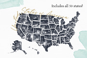 United States Watercolor PS Brushes, a Brush Add-On by Fernwel Creative (Thumbnail 2 of 9)