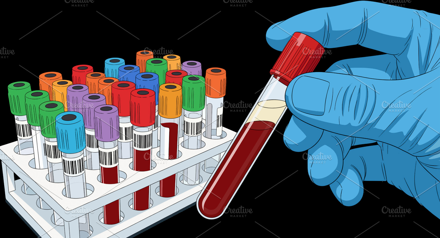 doctor hand taking a blood sample, a Health & Medical Photo by angellodeco
