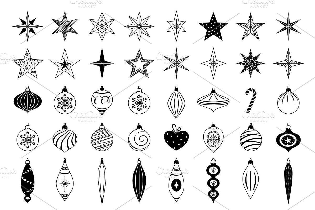Christmas decoration, balls, stars., an Object Graphic by Paper Cards (Photo 2 of 5)