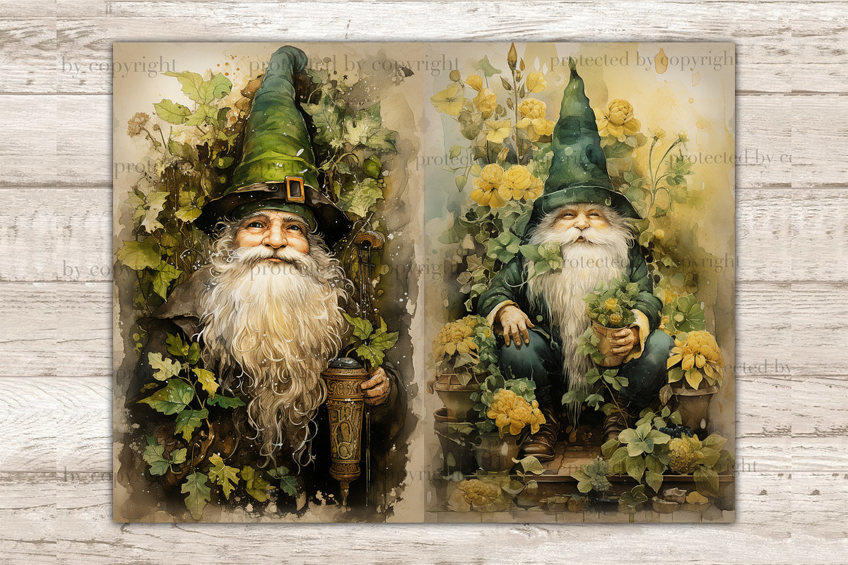 St. Patrick's Day Junk Journal Page, a Seasonal Illustration by GlamArtZhanna (Photo 6 of 10)