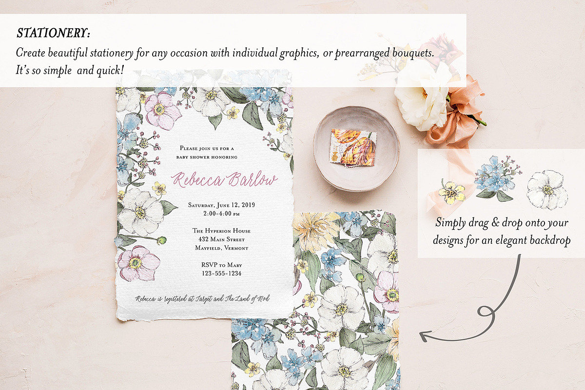 Botanical Watercolor Collection, an Illustration by Emerald & Ivy Studios (Photo 6 of 12)