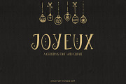 Joyeux Christmas font & clipart, a Sans Serif Font by Angele Kamp (Thumbnail 1 of 8)