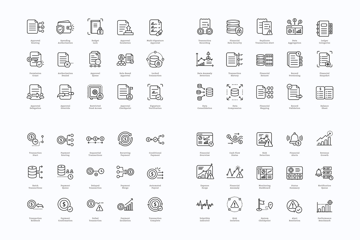Financial Operations Icons, an Outline Icon by vexper (Photo 9 of 10)