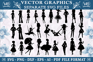 Retro Girl SVG Design Bundle