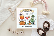 Salem Witch Cocktail Club Halloween, an Illustration by CraftArtStudio (Thumbnail 4 of 4)