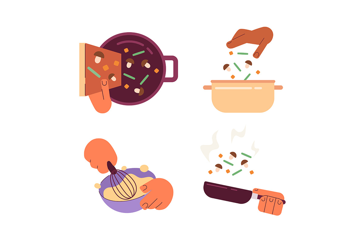 Cooking process, an Object Illustration by IMG visuals characters