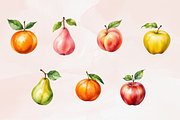 Watercolor Fruit Clipart, a Food Illustration by Coralcreations (Thumbnail 5 of 5)