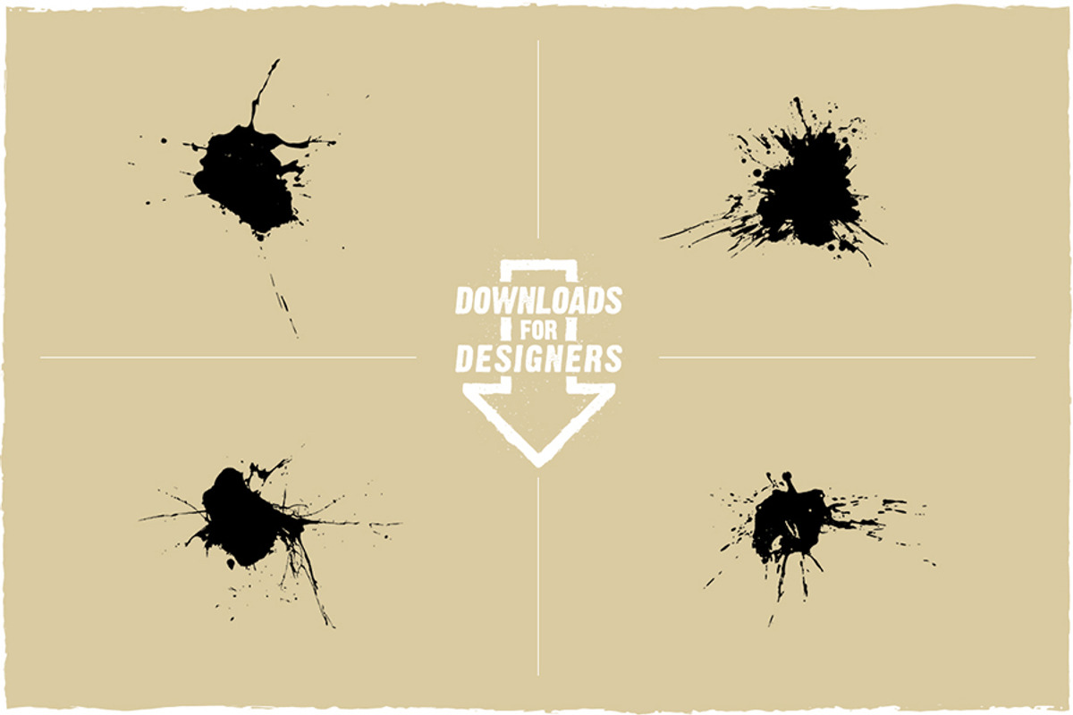 Sprays and Splats - Vector Pack, a Texture Graphic by Downloads for Designers (Photo 5 of 6)