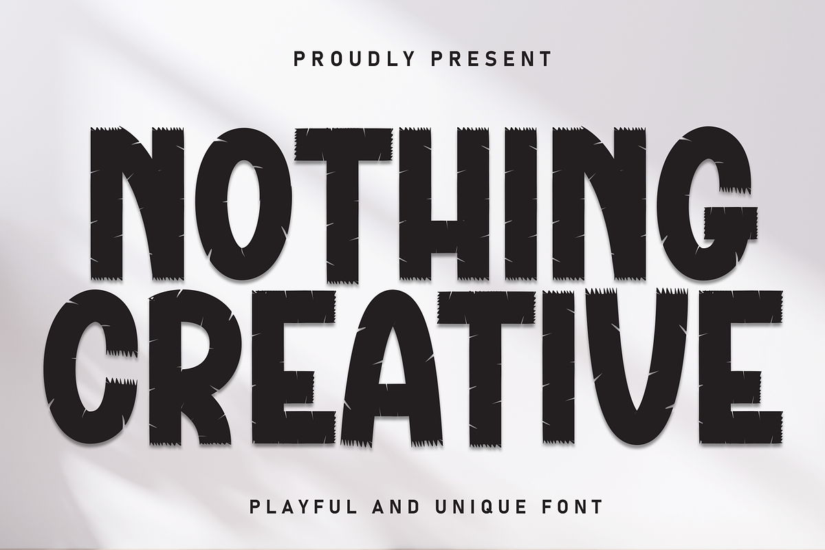 Nothing Creative | Script Font, a Script Font by Scratchones (Photo 1 of 8)