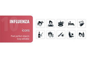 Influenza symptoms, treatment and, an Object Illustration by Aimagenarium@gmail.com