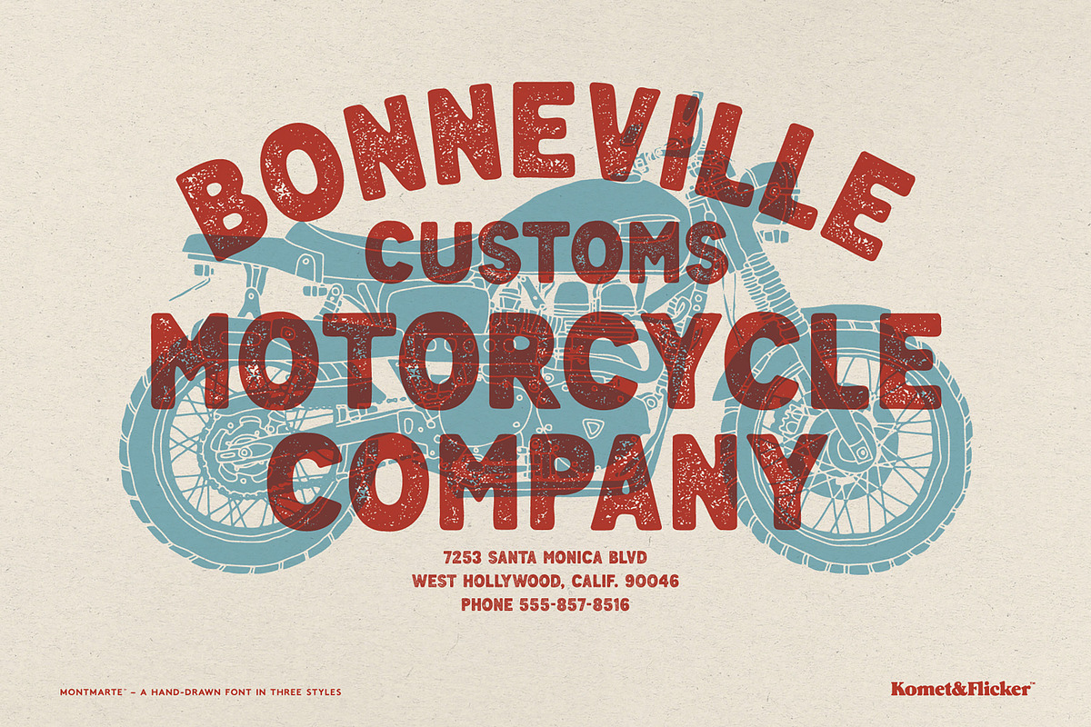 Montmartre - A Hand-drawn Font, a Sans Serif Font by Komet & Flicker (Photo 6 of 16)