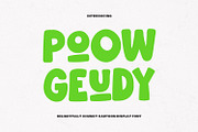 Poow Geudy Delightfully Cartoon Font, a Sans Serif Font by Maulana Creative (Thumbnail 1 of 8)