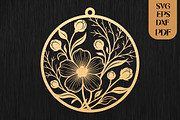 Round Layered Floral Wall Art Design, an Object Graphic by DreamCafeArt (Thumbnail 2 of 3)