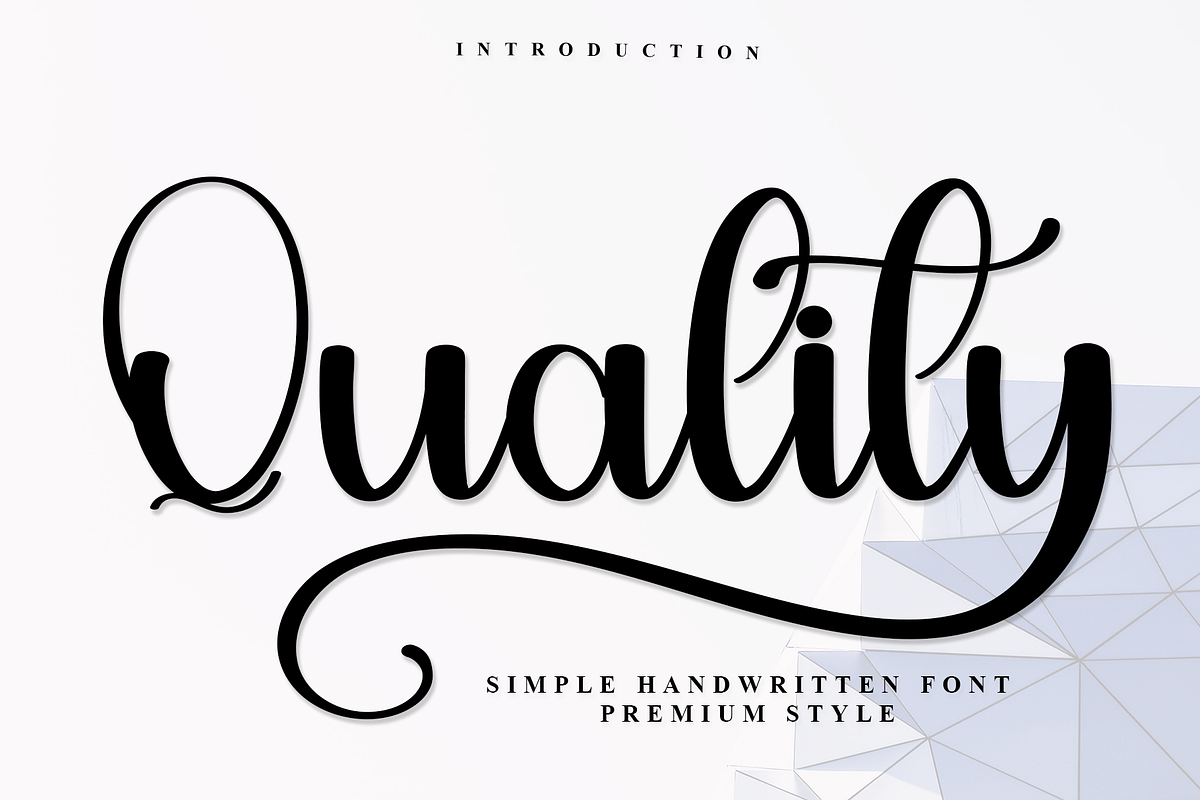 Quality, a Handwritten Font by InermediaSTUDIO (Photo 1 of 7)