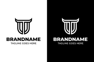 Letters TU or UT Bull Logo, a Branding & Logo Template by Pray Art Design Studio