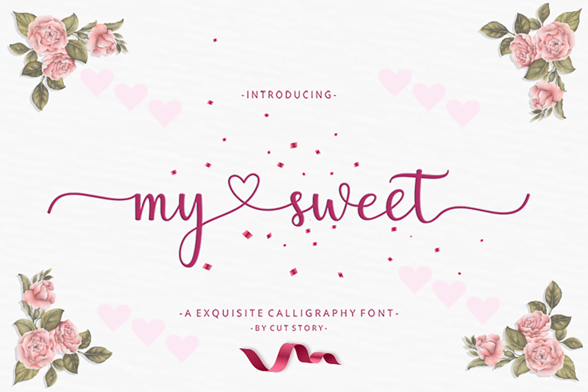 My Sweet, a Script Font by Cut Story (Photo 1 of 12)