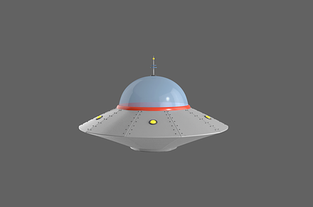 Flying saucer UFO cartoon High LowPo
