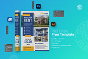 Real Estate Flyer Template, a Flyer Template by GraphicalMarket (Thumbnail 1 of 6)
