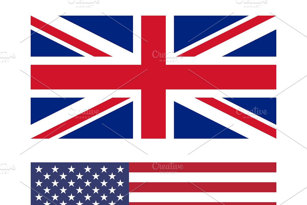 Flags Of Uk And Usa