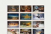 Vintage Christmas Wall Art Set, an Illustration by PrintablesByFranklyn (Thumbnail 9 of 9)