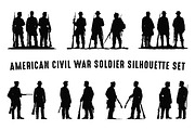 Civil War Soldier Silhouette Set, a Person Illustration by Gfx Expert Team (Thumbnail 3 of 3)