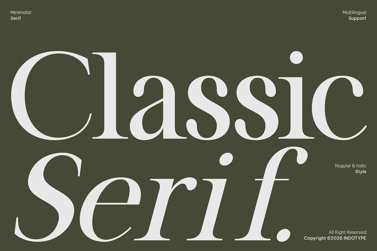 Lunareth - Minimalist Classic Serif, a Serif Font by Indotype Foundry (Photo 4 of 10)