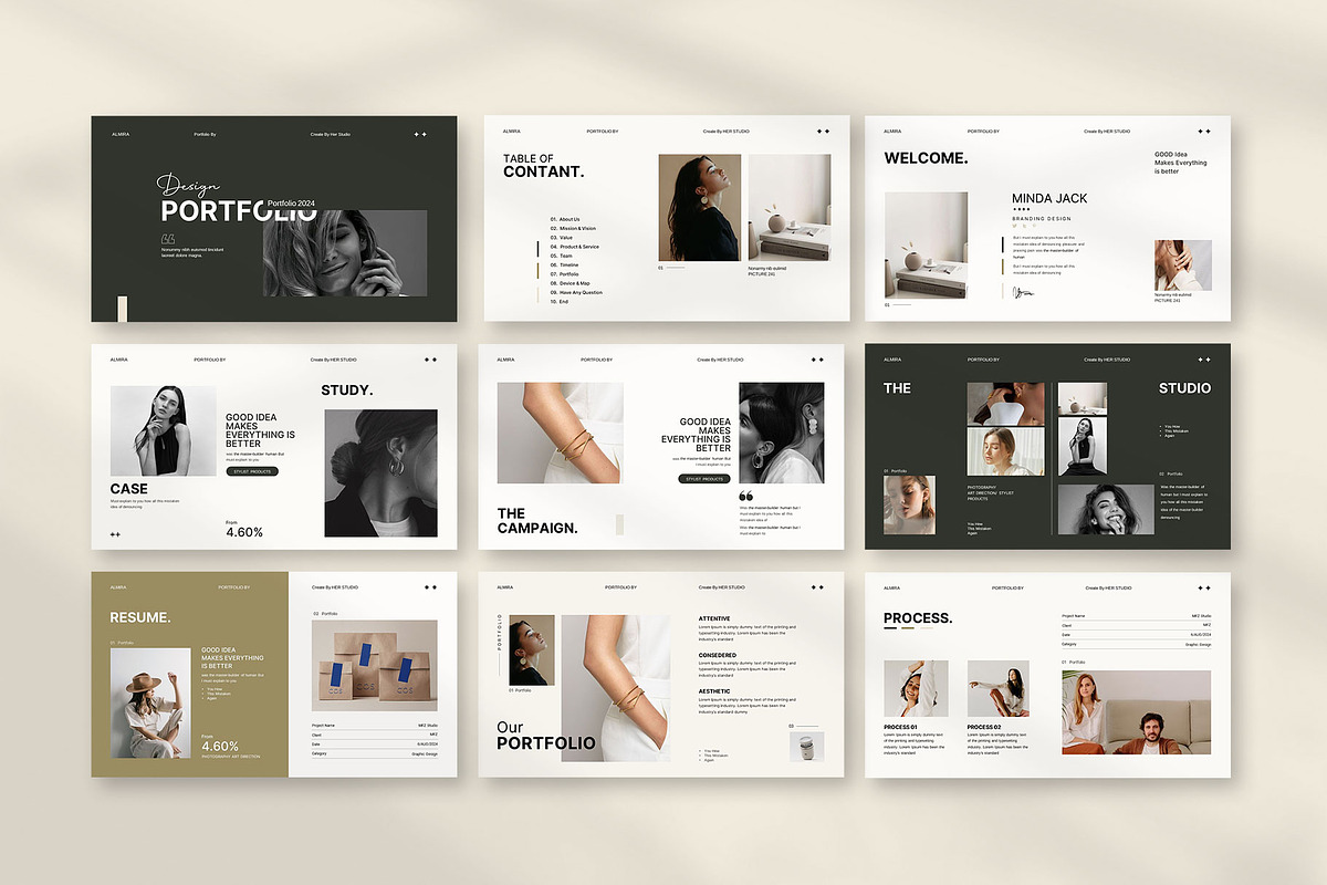 Minimal Portfolio Presentation, a Presentation Template by KreateTribe (Photo 8 of 9)