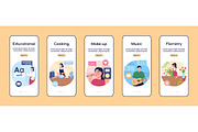 Online classes mobile app pages set, a Templates & Theme by IMG visuals characters (Thumbnail 3 of 3)
