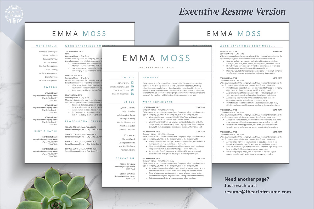 Modern Resume Template (5-Page), a Resume Template by The Art of Resume (Photo 5 of 8)