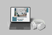 Tablet Pro With Keyboard Mockup, an iPad Mockup by lamorastudio (Thumbnail 9 of 11)