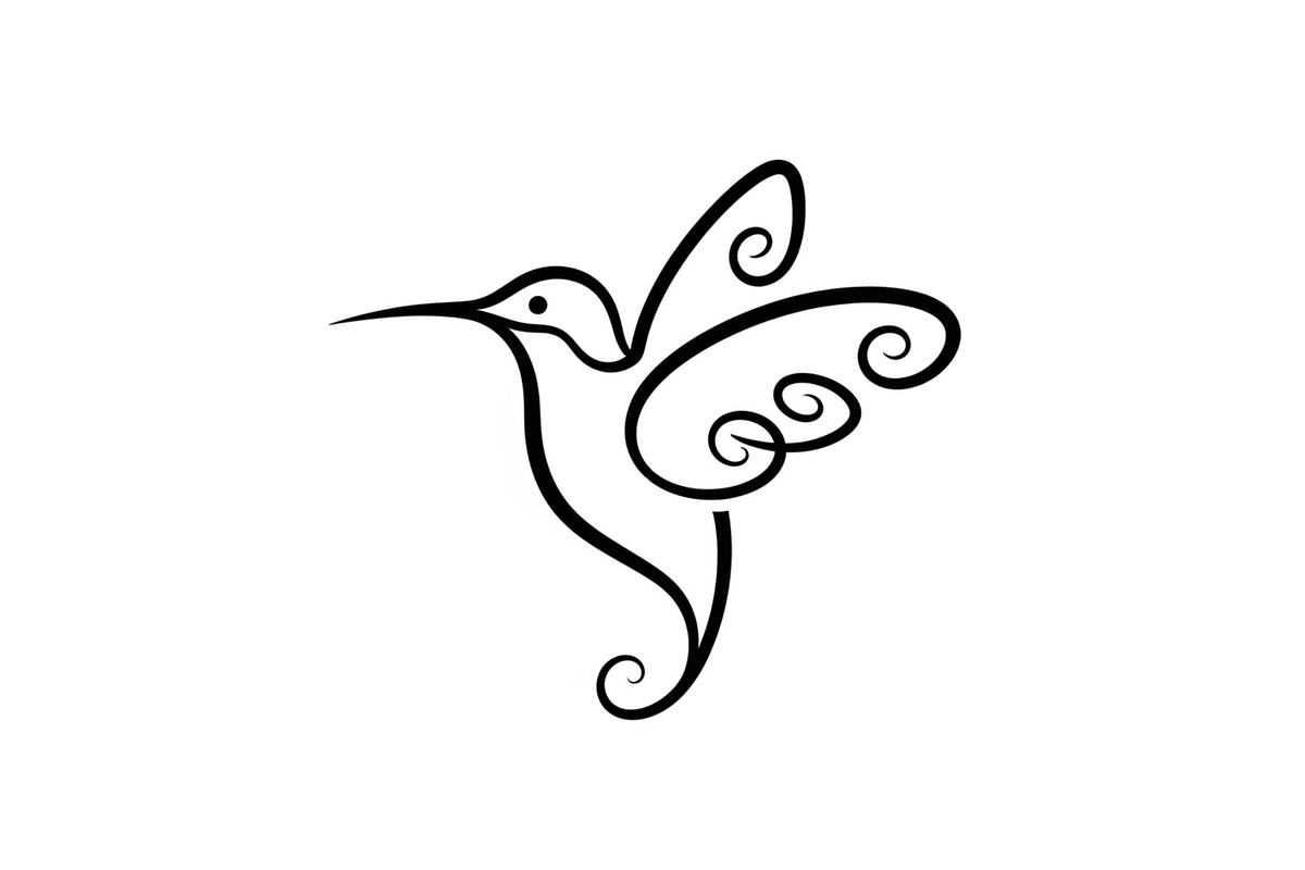 Hummingbird Line Art SVG Bundle, an Illustration by yasushie (Photo 16 of 31)