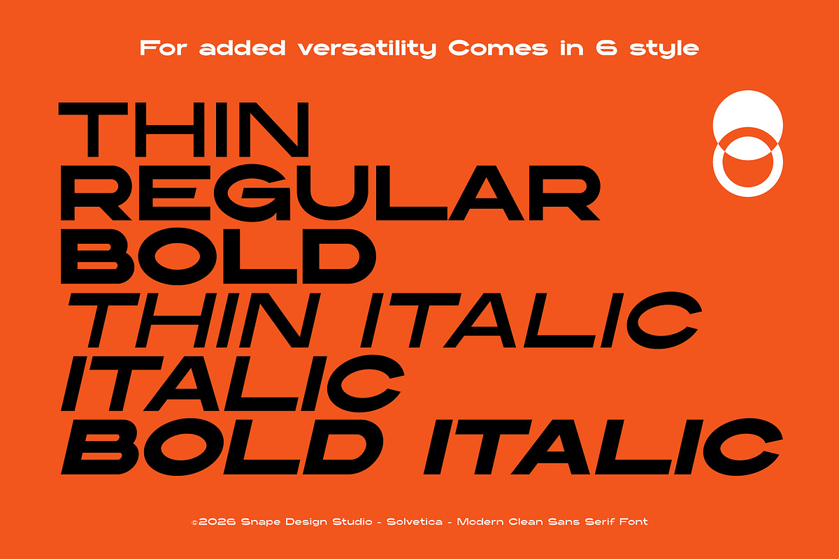 Solvetica – Modern Clean Sans Serif, a Sans Serif Font by Snape Design Studio (Photo 6 of 12)