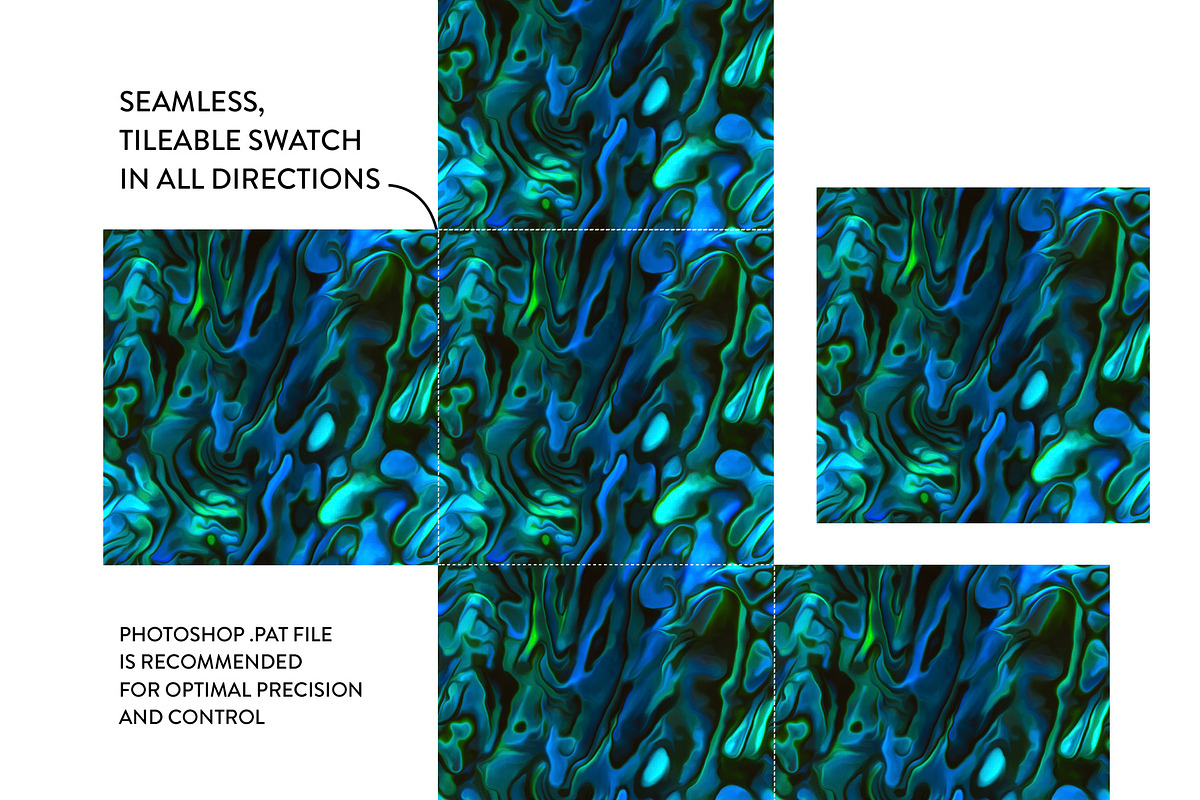Abalone Paua Shell Seamless Pattern, a Pattern Graphic by Leysa Flores (Photo 2 of 13)