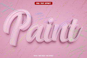 Paint 3D editable text effect, a Layer Style Add-On by Hello Muh