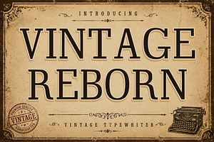 Vintage Reborn, a Slab Serif Font by Limited.studio