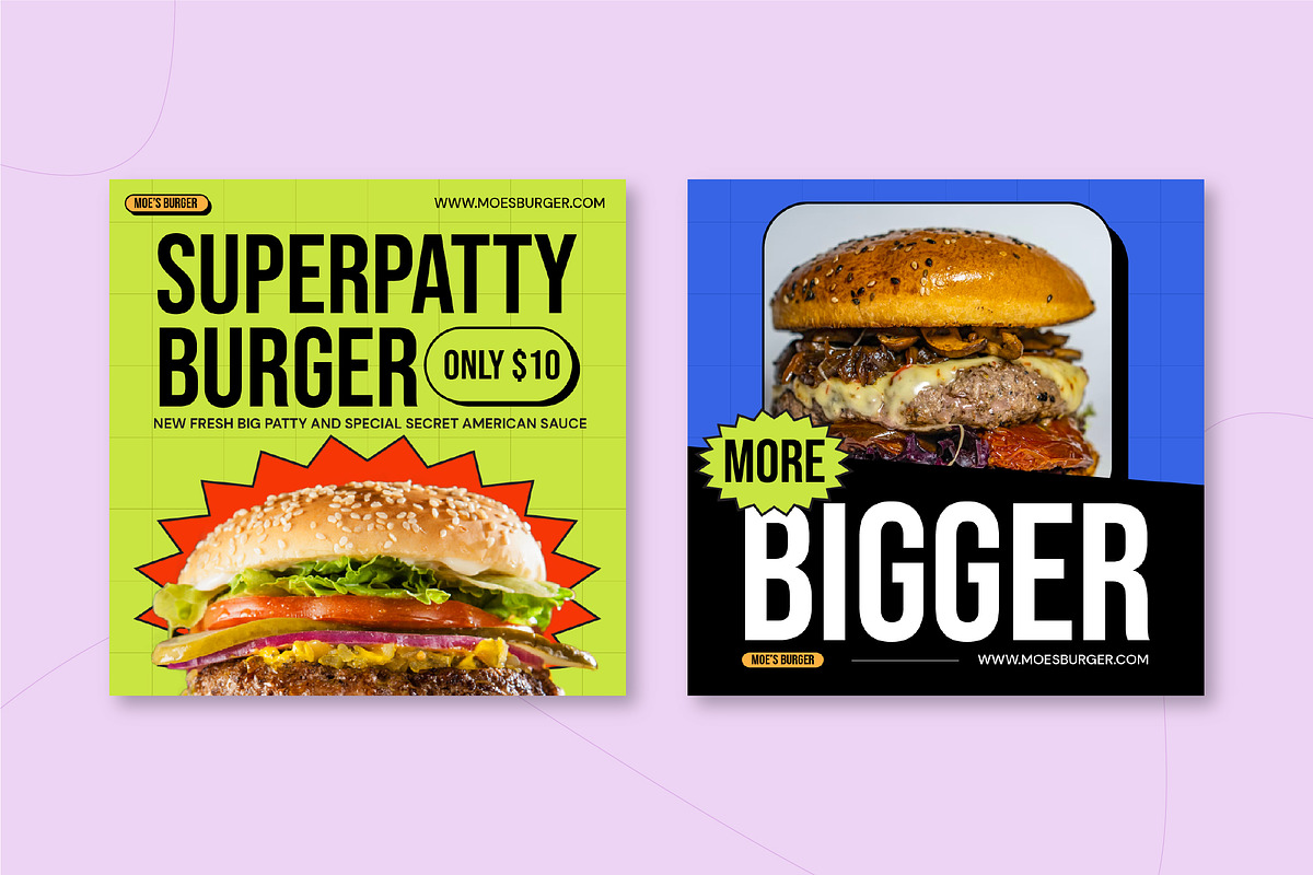 Burger Promo Instagram Post, a Social Media Template by Sundaylab (Photo 2 of 3)