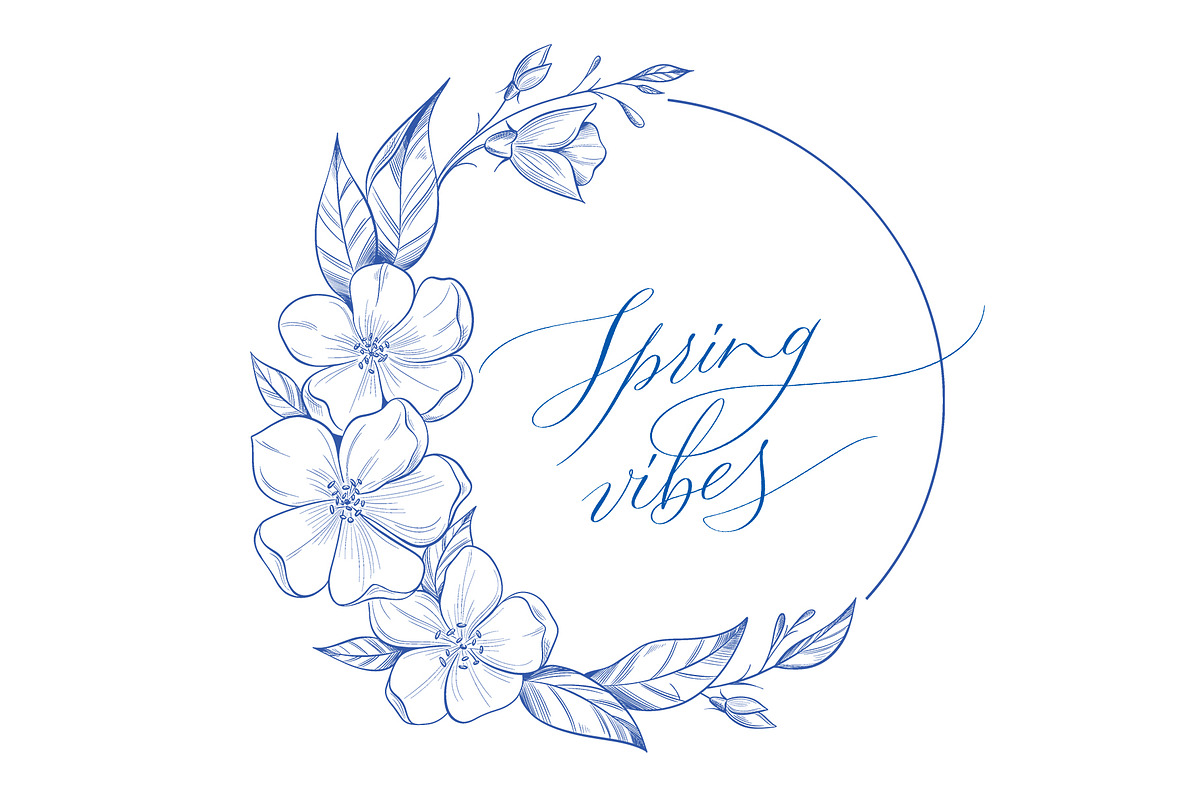 4 Seasons. Calligraphy and Frames., a Seasonal Illustration by Line and Bloom (Photo 3 of 13)