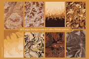 COFFEE ABSTRACT PATTERNS BUNDLE, a Texture Graphic by Creativemaker (Thumbnail 7 of 21)
