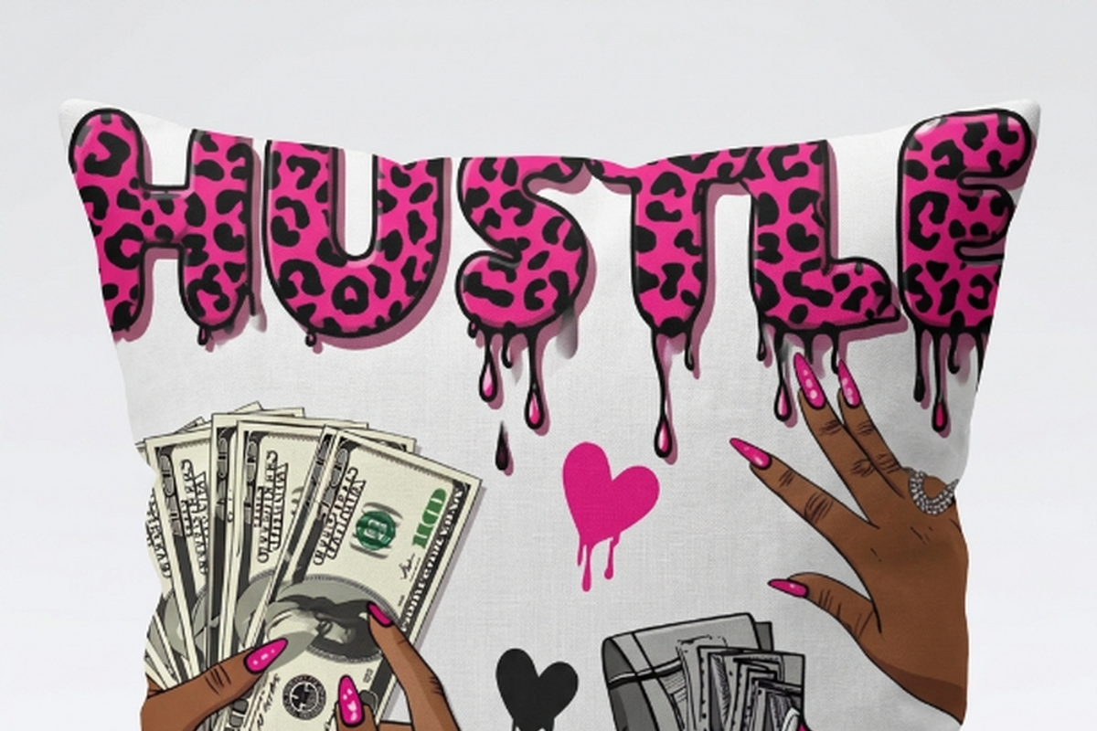 Hustle Pink Leopard Money Art, a Shirt Mockup by Vector Stall (Photo 9 of 14)