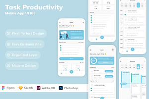 Task Productivity Mobile App UI Kit