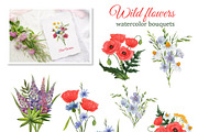 Summer Watercolor Wild Flowers, a Seasonal Illustration by s.yanyeva (Thumbnail 8 of 11)
